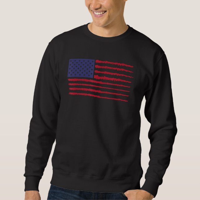 4th July American Patriotic Independence Day Men W Sweatshirt (Front)