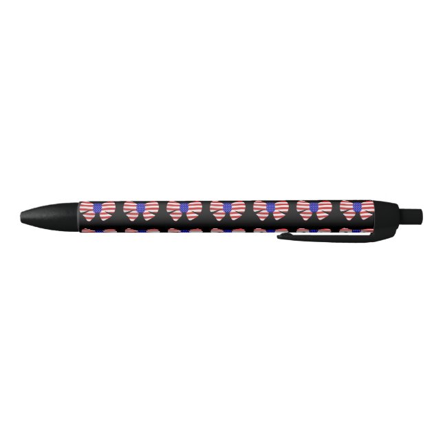 4th July Apparel America USA Flag Patriotic ribbon Black Ink Pen (Bottom)