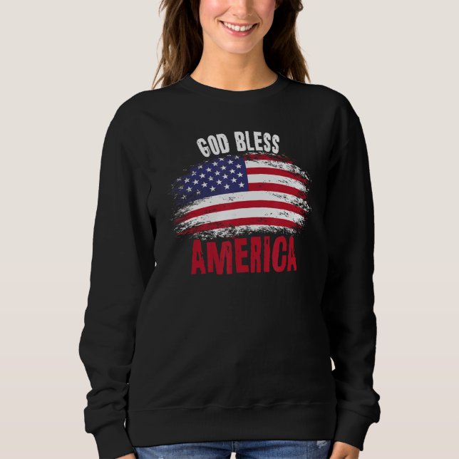 4th july apparel USA american flag 4th of july for Sweatshirt (Front)