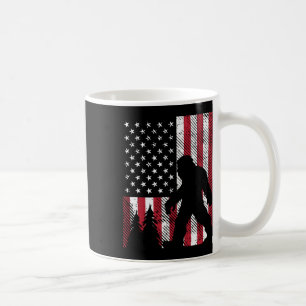 4th July Bigfoot Sasquatch Us Flag Patriotic Men W Coffee Mug