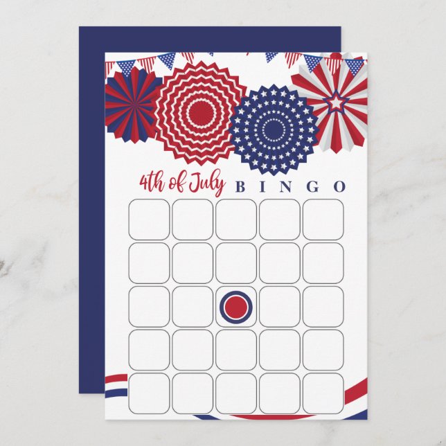 4th July Bingo Card (Front/Back)