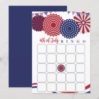 4th July Bingo Card