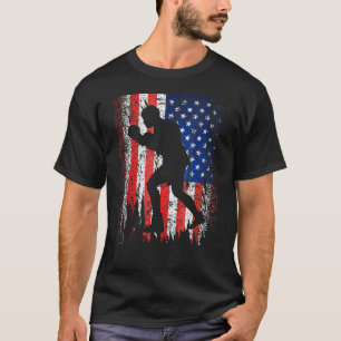 4th July Boxing Patrio Distressed Vintage Usa Flag T-Shirt