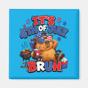 4th July Bro Boys N 4th July Capybara Chilling Magnet