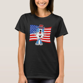 4th July Cat American Flag, Independence Day 2022 T-Shirt