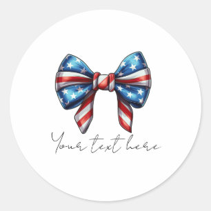 4th July Classic Round Sticker