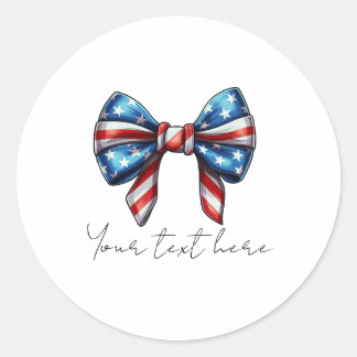 4th July Classic Round Sticker