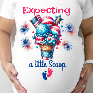 4th July Gender Reveal Expecting Mummy T-Shirt