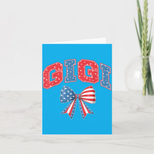 4th July Gigi Preppy Independence Day Grandma Card