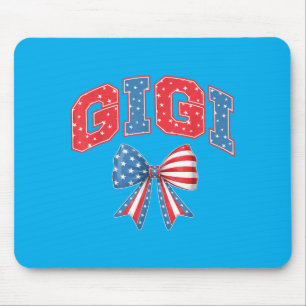4th July Gigi Preppy Independence Day Grandma Mouse Pad