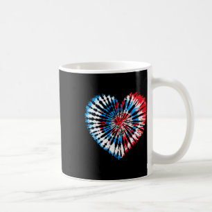 4th July Heart Tie Dye American Usa Flag Boys Girl Coffee Mug