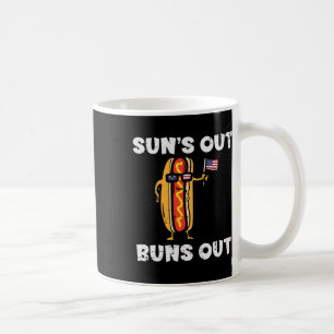 4th July Hotdog Us Flag Suns Out Funny America Wom Coffee Mug