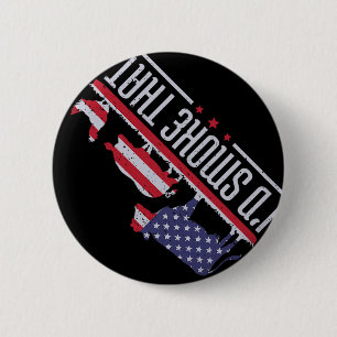 4th July I'd Smoke That Patriot Bbq Barbeque C 6 Cm Round Badge