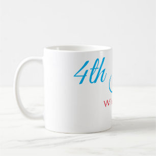 4th July independence day add name text custom Coffee Mug