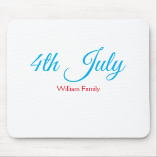 4th July independence day add name text custom Mouse Pad