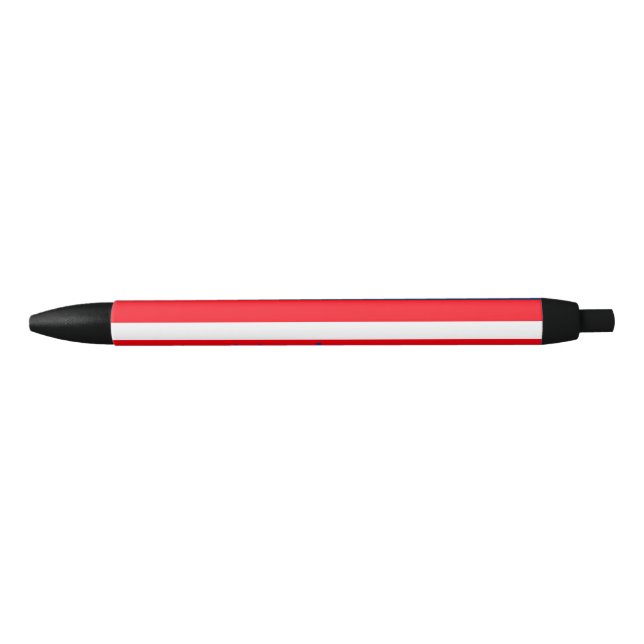 4th july independence day add name text US flag Black Ink Pen (Front)