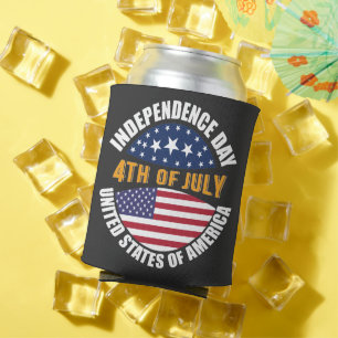 4th July Independence Day Can Cooler