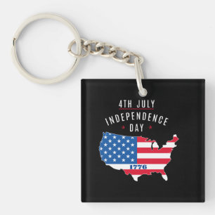 4th JULY-Independence Day Design Key Ring