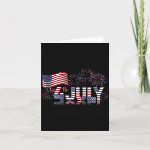 4th July Independence Day Flag USA Card