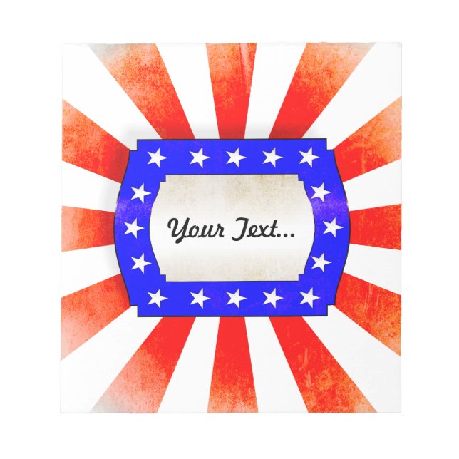 4th July Independence Day Notepad (Front)