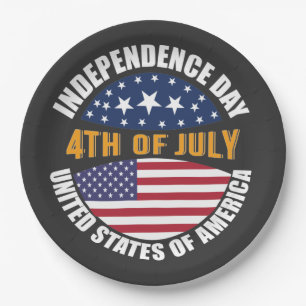 4th July Independence Day Paper Plate