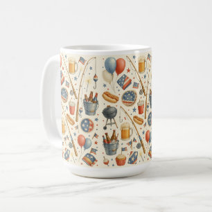 4th July Independence Day party for fishing lovers Coffee Mug