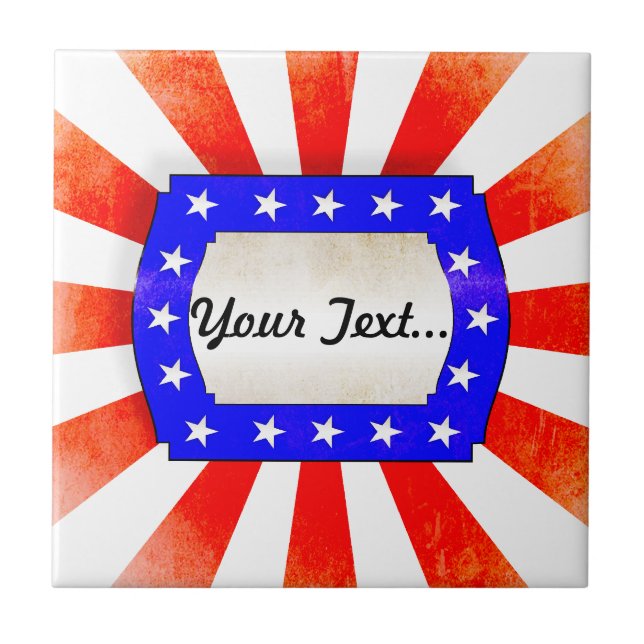 4th July Independence Day Tile (Front)