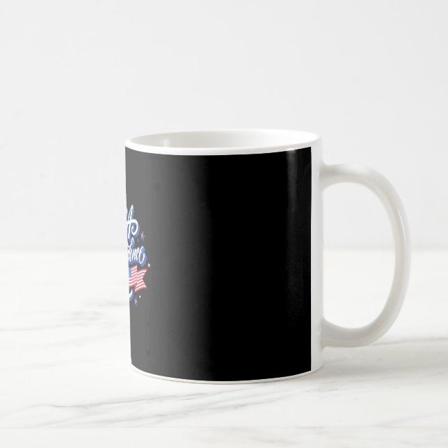 4th July Independence Day Usa Flag Patriotic Ameri Coffee Mug (Right)