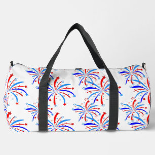 4th july independence fireworks stars duffle bag