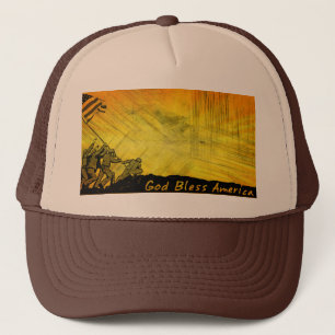 4th July Iwo Jima God Bless America Cap