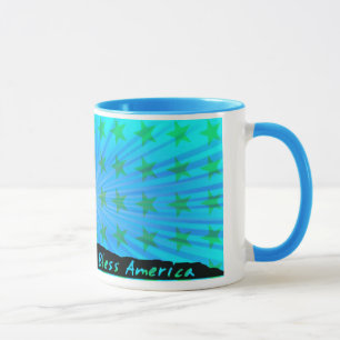 4th July Iwo Jima God Bless America Ceramic Mug