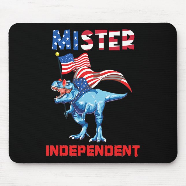 4th July Mister Independent Usa Flag Patriotic Boy Mouse Pad (Front)