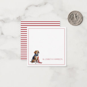 4th July Patriotic Hound Dog Personalized Card