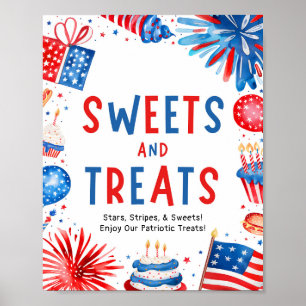 4th July Patriotic Summer Sweets and Treats Sign
