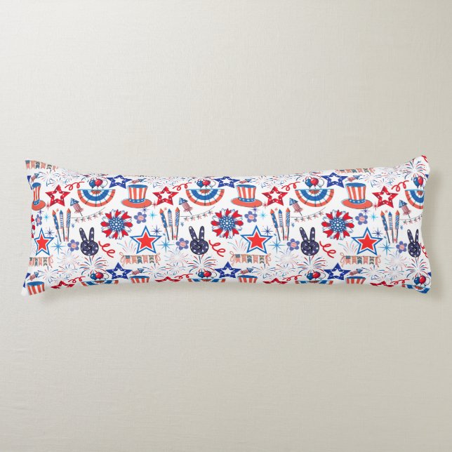 4th July Pattern 01x4 Body Cushion (Front)