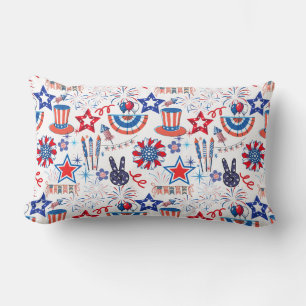 4th July Pattern 01x4 Lumbar Cushion