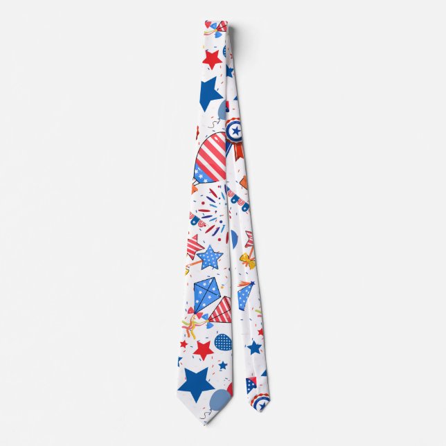 4th July Pattern 04x4 Tie (Front)