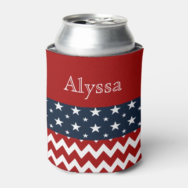 4th July Personalised Can Holder Can Cooler (Can Front)