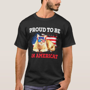 4th July Proud an American Cat Glasses Plus Size T-Shirt