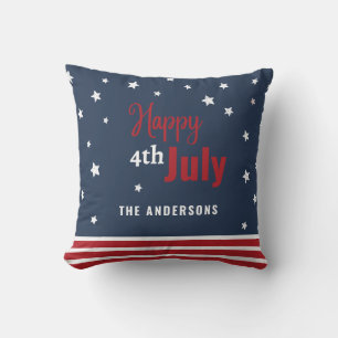 4th july red white and blue gift cushion