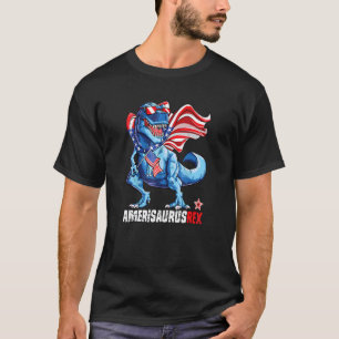 4th July Rex America Dinosaur Independence Day Pat T-Shirt