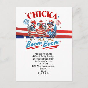 4th July Save the Date Independence Day party Postcard