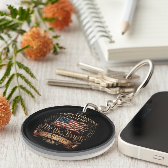 4th July Semiquincentennial 1776-2026 Key Ring (Front Right)