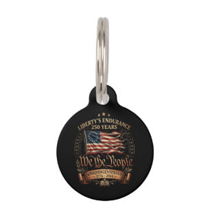 4th July Semiquincentennial 1776-2026 Pet Tag