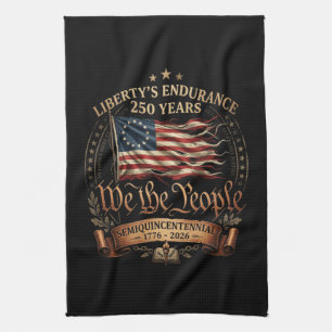 4th July Semiquincentennial 1776-2026 Tea Towel