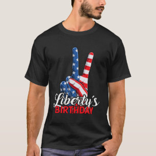 4Th July Uncle Peace Sign Patriot America Usa Flag T-Shirt