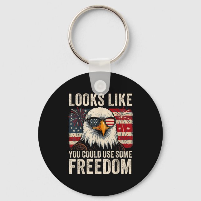 4th July Us Flag Meme Looks Like You Could Use Som Key Ring (Front)