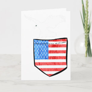 4th July Usa Pocket Eagle Birds S Gifts Card