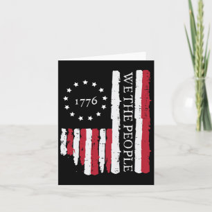 4th July We The People Us Flag 1776 Patriotic Men  Card