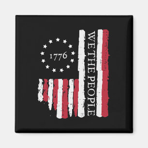 4th July We The People Us Flag 1776 Patriotic Men Magnet